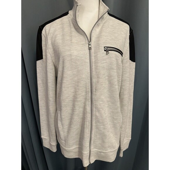 INC International Concepts Men's Cream Front Zip Cardigan M - Picture 1 of 5